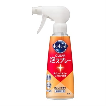 キュキュット クリア除菌 CREAR泡スプレー 本体 280ml(オレンジの香り)
