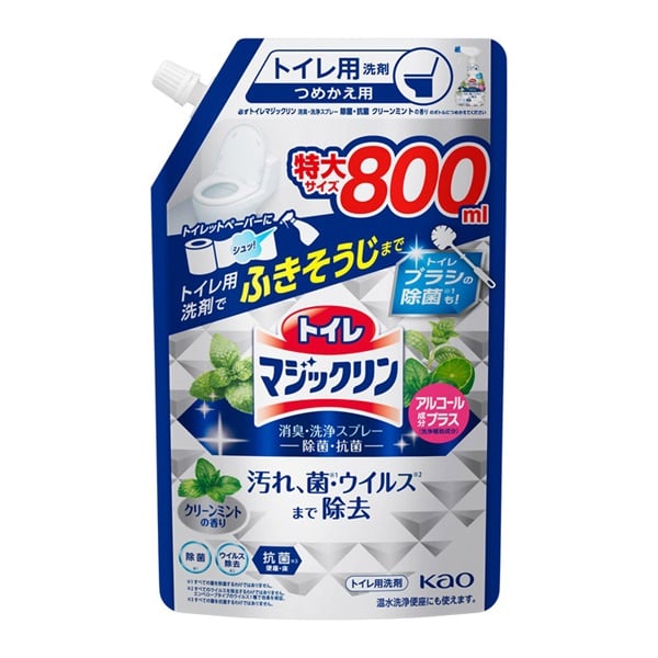 トイレマジックリン消臭・洗浄スプレー 除菌・抗菌 つめかえ用 800ml 花王(つめかえ用 800ml)