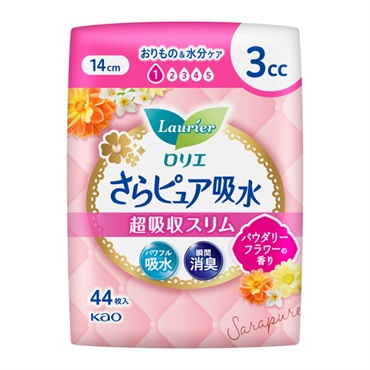 ロリエ さらピュア 吸水超吸収スリム 3cc ロリエ Laurier 花王(パウダリーフラワーの香り)
