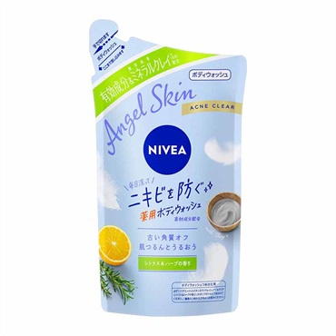 ニベア エンジェルスキン ボディウォッシュ アクネクリア シトラス&ハーブの香り 詰替 350ml ニベア NIVEA 花王 【医薬部外品】