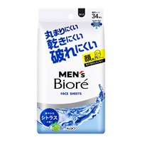メンズビオレ フェイスシート 爽やかなシトラスの香り 34枚 ビオレ Biore 花王(34枚)