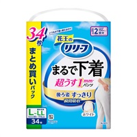 リリーフ パンツタイプ まるで下着 2回分 L～LL 34枚 リリーフ relief 花王(３４枚)