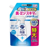 キュキュット クリア除菌 CREAR泡スプレー つめかえ用 650ml(微香性（グレープフルーツの香り）)