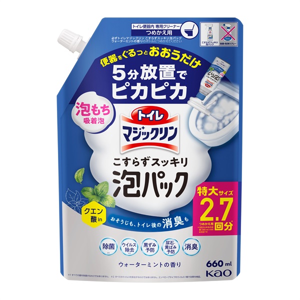 トイレマジックリン こすらずスッキリ泡パック つめかえ用 660ml 花王