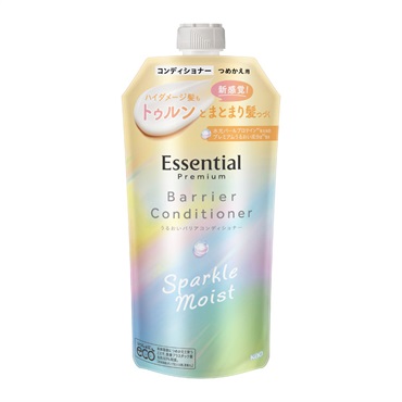 エッセンシャル プレミアム うるおいバリアコンディショナー スパークルモイスト つめかえ用 330ml　花王
