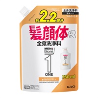 メンズビオレ ONE オールインワン全身洗浄料 髪・肌なめらかタイプ つめかえ用 大容量 750ml メンズビオレ Biore 花王(フローラルサボンの香り 750ml)