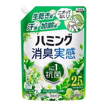 ハミング消臭実感 つめかえ用 930g 花王(リフレッシュグリーンの香り)