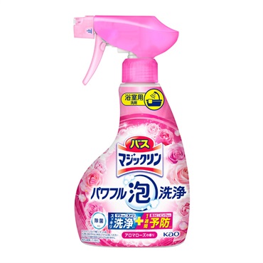 バスマジックリン パワフル泡洗浄 本体 350ml(アロマローズの香り)
