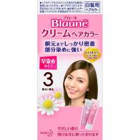 ブローネ クリームヘアカラー 1剤40g 2剤40g ブローネ Blaune 花王 【医薬部外品】(3明るい栗色)