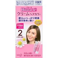 ブローネ クリームヘアカラー 1剤40g 2剤40g ブローネ Blaune 花王 【医薬部外品】(2より明るい栗色)