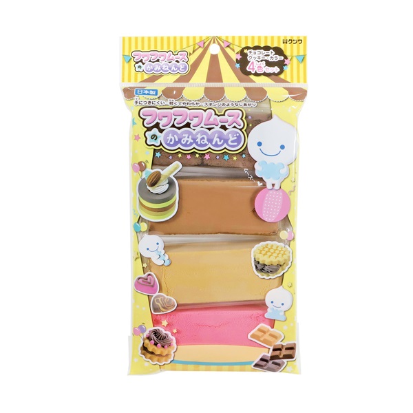 ムースのかみねんど(チョコ4色)