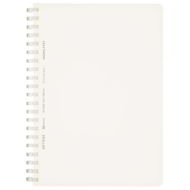 ソフトリング方眼ドット罫80枚B6透明 キャンパスノート