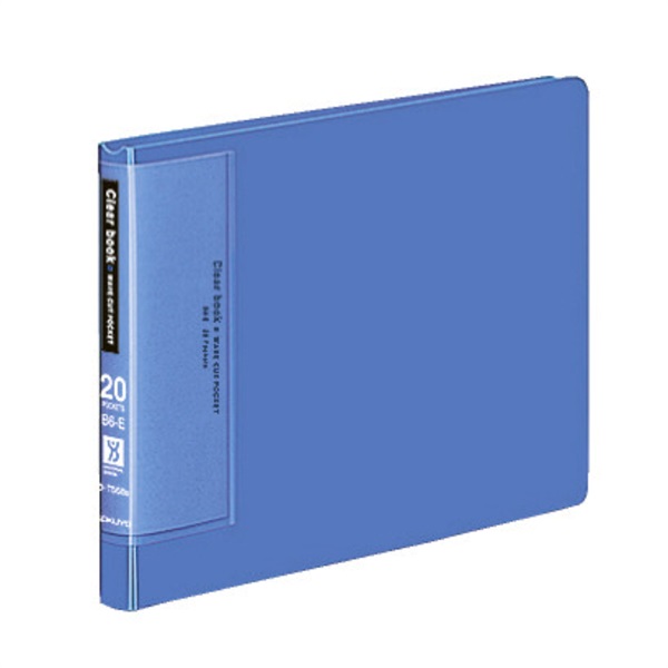 クリヤーブック ウェーブカットP 固定式 青(ラ‐T568B/B6‐E)