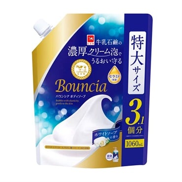 バウンシア ボディソープ ホワイトソープの香り 詰替 特大サイズ 1060ml Bouncia 牛乳石鹸　液体タイプ