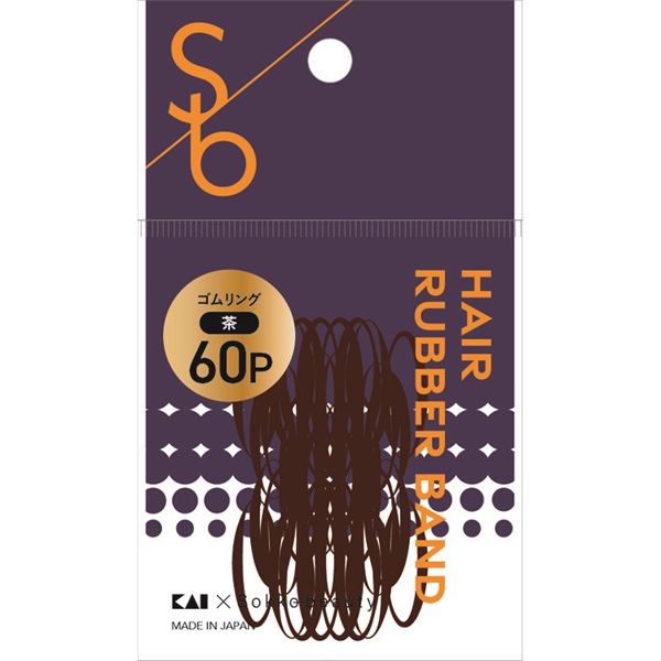 Sokko beauty ゴムリング 60P ソッコービューティー(茶  60P)