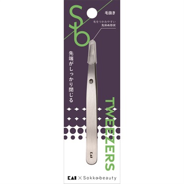 Sokko beauty がっちりキャッチ 毛抜き（シルバー) ソッコービューティー