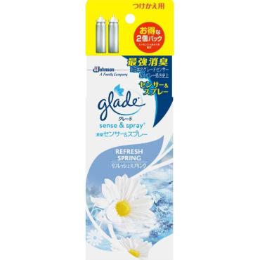 グレード 消臭センサー&スプレー リフレッシュスプリング つけかえ用 18ml×2個 グレード glade ジョンソン
