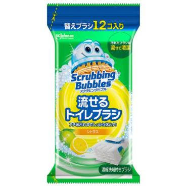 ジョンソン スクラビングバブル 流せるトイレブラシ 替え(シトラス 12個)