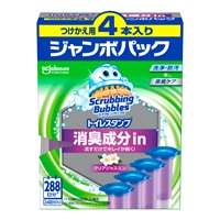 スクラビングバブル トイレスタンプ消臭成分in クリアジャスミン つけかえ用 38g×4本 Scrubbing Bubbles ジョンソン(38g×4本)