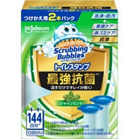 スクラビングバブル トイレスタンプ 最強抗菌 シャインミントの香り 付替 38g×2 スクラビングバブル Scrubbing Bubbles ジョンソン(つけかえ用　38g×2パック)