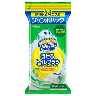 スクラビングバブル 流せるトイレブラシ シトラス 替ブラシ ジャンボパック 24個 スクラビングバブル Scrubbing Bubbles ジョンソン