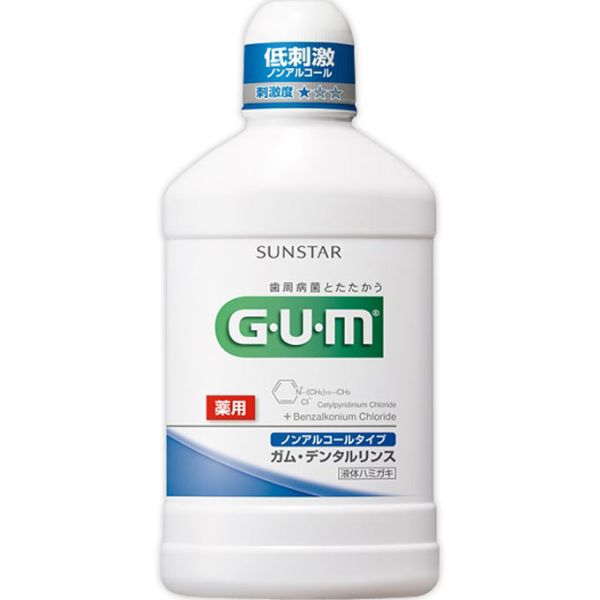 サンスター G・U・M（ガム）デンタルリンス 液体ハミガキ 【医薬部外品】(ノンアルコールタイプ500ml)