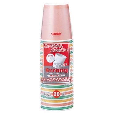 サンナップ ストロングカップ カラーアソート 250ml 20個 サンナップ