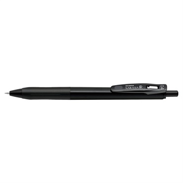 サラサ R ゲルインクボールペン(黒/黒-0.4mm)