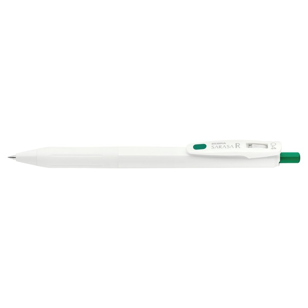 サラサ R ゲルインクボールペン(白/緑-0.4mm)