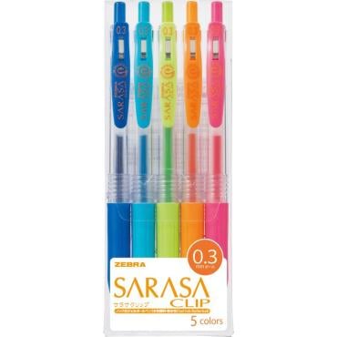 ゼブラ サラサ SARASA カラーペン 0.3 5色セット ゲルインク 水性 極細