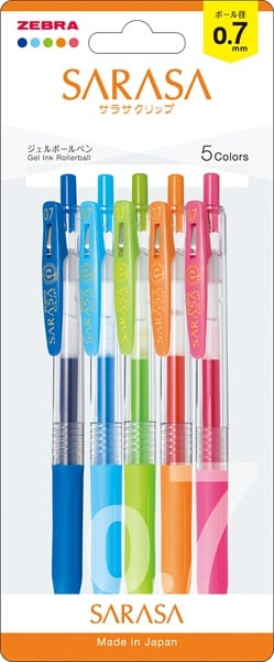ゼブラ SARASA サラサクリップ0．7 5色セット | イオンスタイル