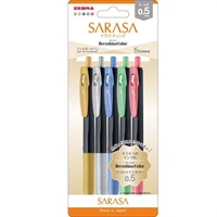 ゼブラ　SARASA　サラサクリップ０．５　デコシャイン　５色セット(５色セット)
