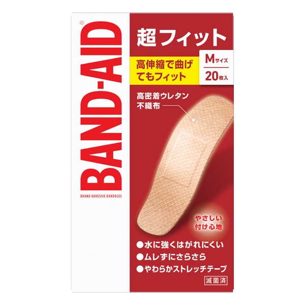 バンドエイド 超フィット Mサイズ 20枚 バンドエイド BAND‐AID Kenvue