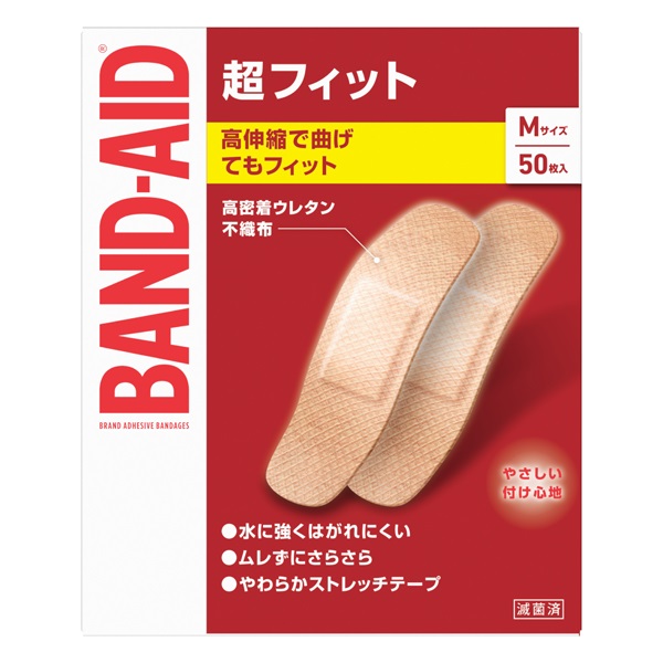 バンドエイド 超フィット Mサイズ 50枚 バンドエイド BAND‐AID