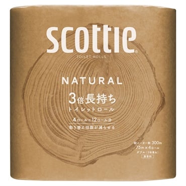 スコッティ ナチュラル 3倍長持ち 4Rダブル 4R スコッティ scottie 日本製紙クレシア