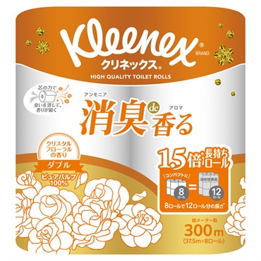 クリネックス 消臭de香る ダブル 37.5m8ロール クリネックス Kleenex 日本製紙クレシア
