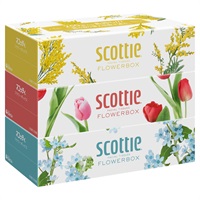 スコッティ ティシュー フラワーボックス 250組3個 スコッティ scottie 日本製紙クレシア(250組3個)