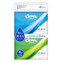 クリネックス ティシュー 水に流せるポケット 10組4個 クリネックス Kleenex 日本製紙クレシア(4パック)