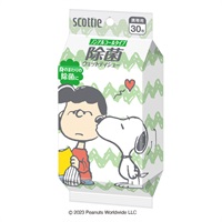 スコッティ ウェットティシュー 除菌 スヌーピー 30枚 スコッティ scottie 日本製紙クレシア(ノンアルコールタイプ)