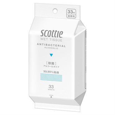 スコッティ ウェットティシュー 除菌 アルコールタイプ 33枚