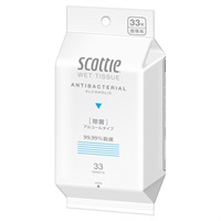 スコッティ ウェットティシュー 除菌 アルコールタイプ 33枚 スコッティ scottie 日本製紙クレシア(33枚)