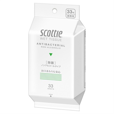 スコッティ ウェットティシュー 除菌 ノンアルコールタイプ 33枚