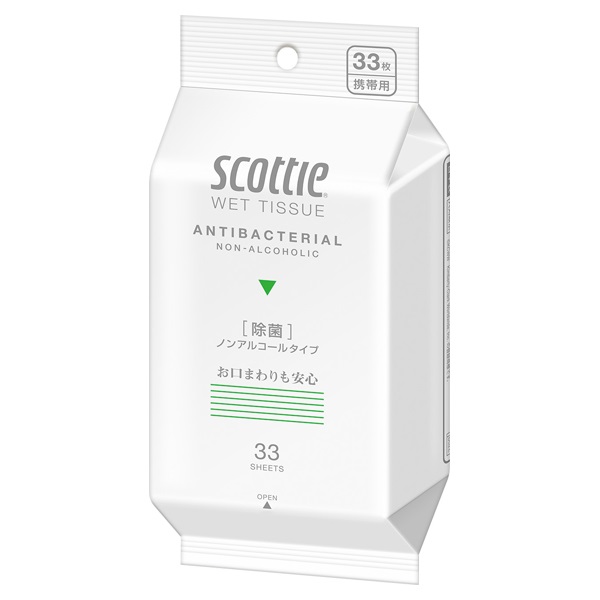 スコッティ ウェットティシュー 除菌 ノンアルコールタイプ 33枚 スコッティ scottie 日本製紙クレシア(33枚)