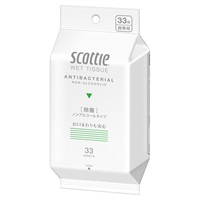 スコッティ ウェットティシュー 除菌 ノンアルコールタイプ 33枚 スコッティ scottie 日本製紙クレシア(33枚)