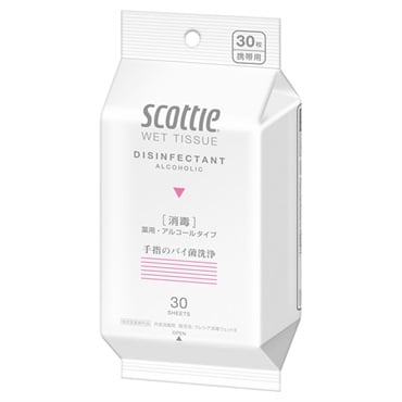 スコッティ ウェットティシュー 消毒 30枚 スコッティ scottie 日本製紙クレシア