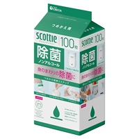 スコッティ ウェットティシュー つめかえ用 100枚 scottie 日本製紙クレシア(除菌ノンアルコール)