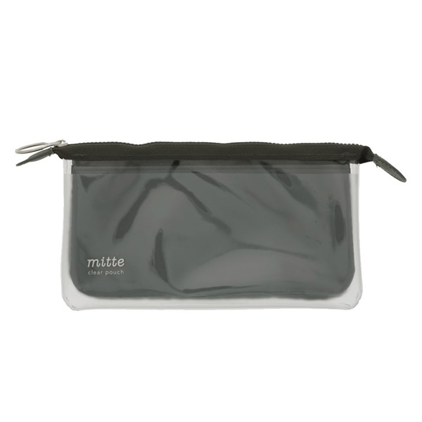 クリアポーチ mitte（ミッテ）フラット(ライトブラック)