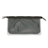 クリアポーチ mitte（ミッテ）フラット(ライトブラック)
