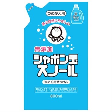 【3月19日まで！】12個 シャボン玉スノール [つめかえ用] 800mL シャボン玉 スノール つめかえ用 800ml シャボン玉石けん | イオン