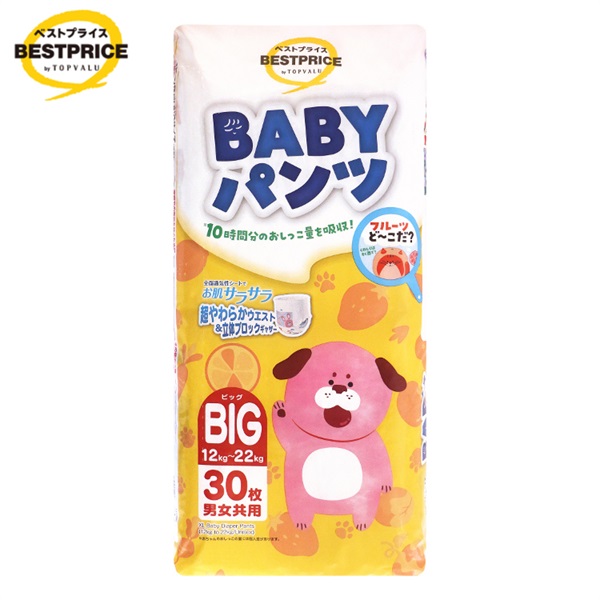 ベビーパンツ ビッグサイズ 30枚 トップバリュベストプライス 紙おむつ